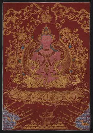 Buddha Amitayus Thangka | 24k Gold High Quality Thanka